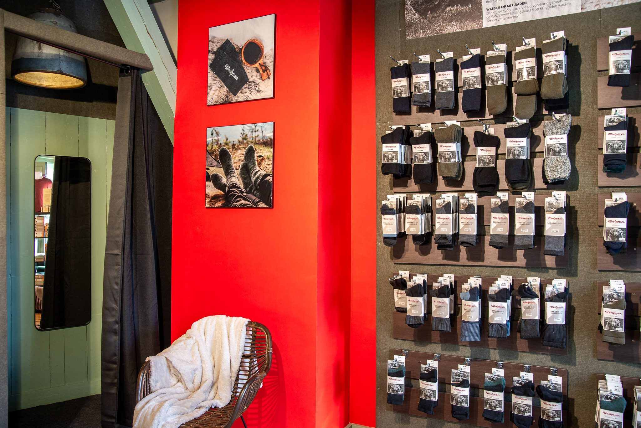 Sokkenwand WoolpowerStore